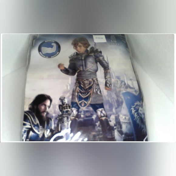 NEW World of Warcraft Boy's Lothar Classic Muscle Halloween Costume L(10-12)  - Picture 2 of 2